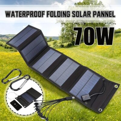 70W Opvouwbare Zonnepaneel 5V USB Draagbare Batterij Oplader