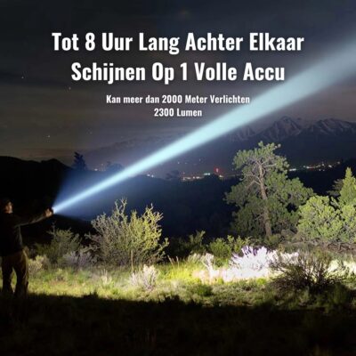 Krachtige Oplaadbare LED Zaklamp met Zijlicht - Afbeelding 5