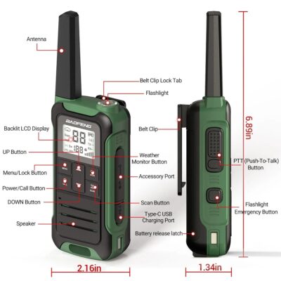 Baofeng F22 PMR446 Walkie Talkie - Afbeelding 2