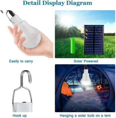 Draagbare LED Solar Lamp voor Binnen en Buiten - Afbeelding 4