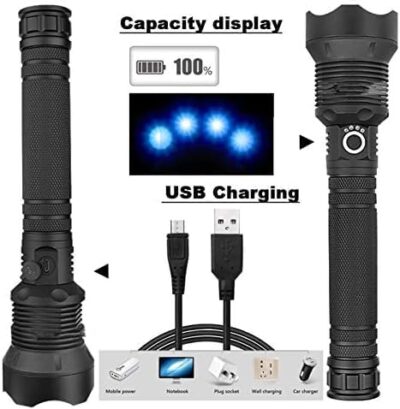 Krachtige LED Zaklamp Oplaadbare Tactische Lantaarn - Afbeelding 3