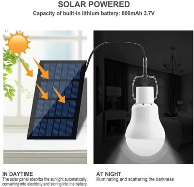 Draagbare LED Solar Lamp voor Binnen en Buiten - Afbeelding 2