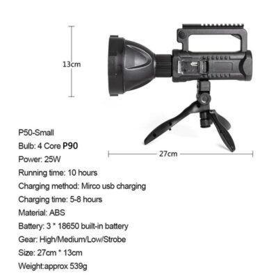 P90 Draagbare Krachtige LED Zaklamp - Afbeelding 6