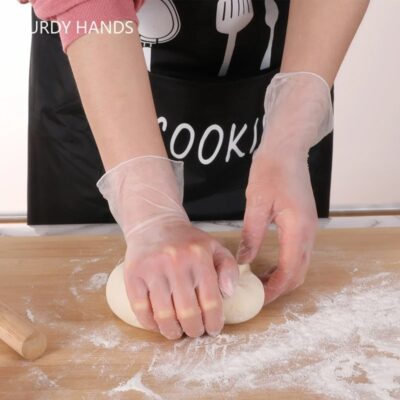 100x Wegwerp medische antibacteriële PVC-handschoenen - Afbeelding 2