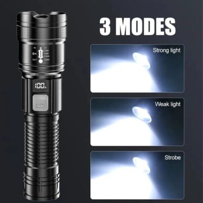 Draagbare Oplaadbare LED Zaklamp - Afbeelding 3