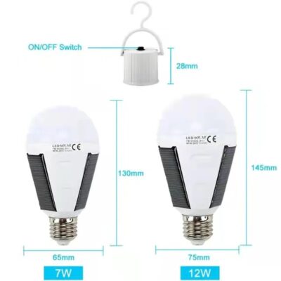 Oplaadbare LED Solar Lamp 7W/12W - Afbeelding 4